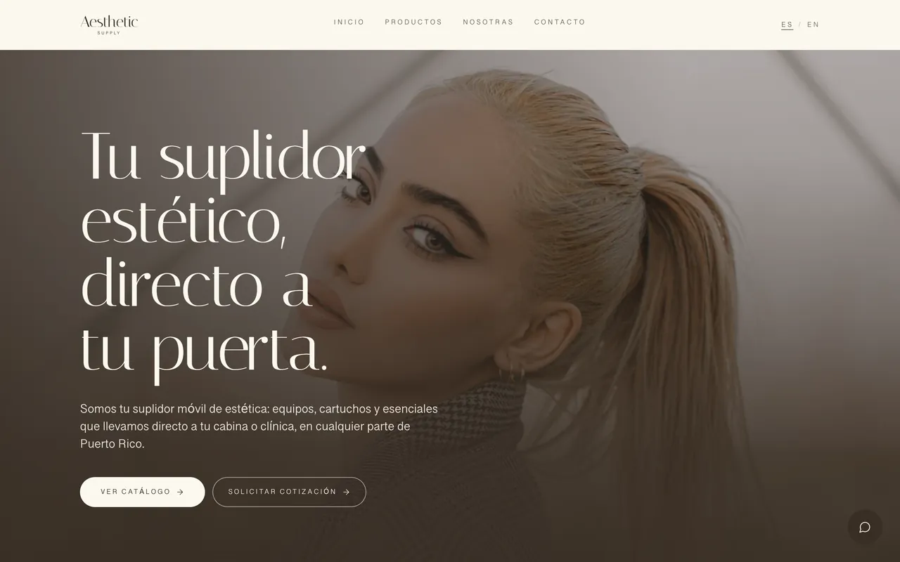 Aesthetic Supply website